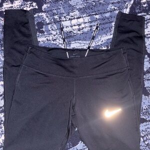 Nike Women’s Black Leggings with White Logo